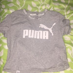 puma grey crop top